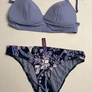 AdoreMe Nina Contour Bikini Set Purple XL/L NWT